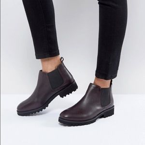 ASOS analise maroon chelsea boot